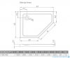 Radaway Doros Pt E Stone brodzik pięciokątny 100x80x5cm lewy czarny SDRPT1080-01-54SL
